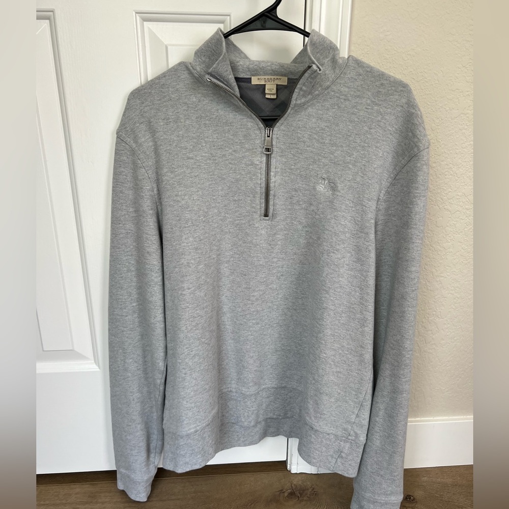 Men’s Burberry Brit Half Zip Grey Sweater